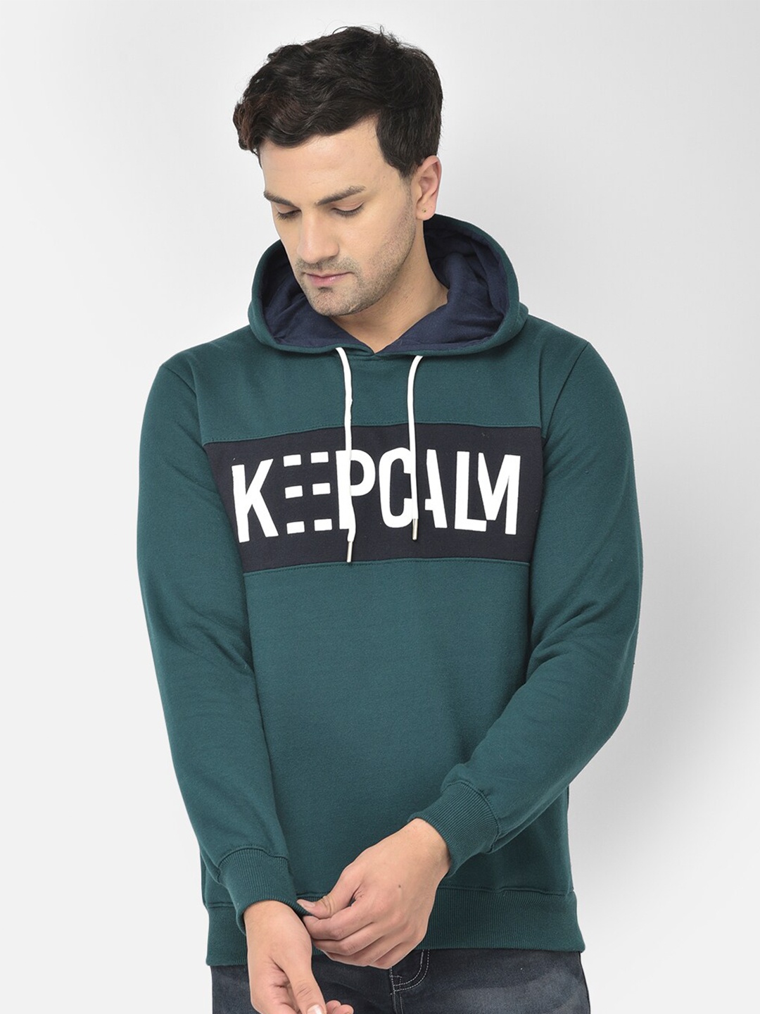 

COBB Men Green Printed Sweatshirt