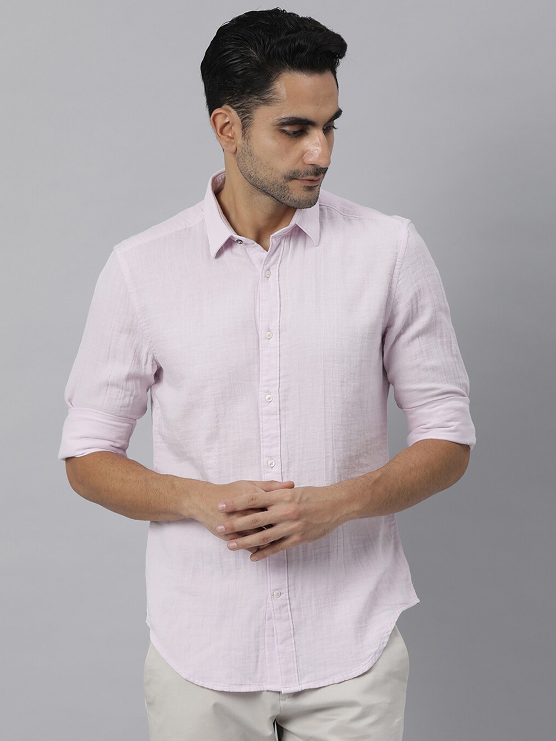 

RARE RABBIT Men Layerr Regular Fit Shirt, Lavender