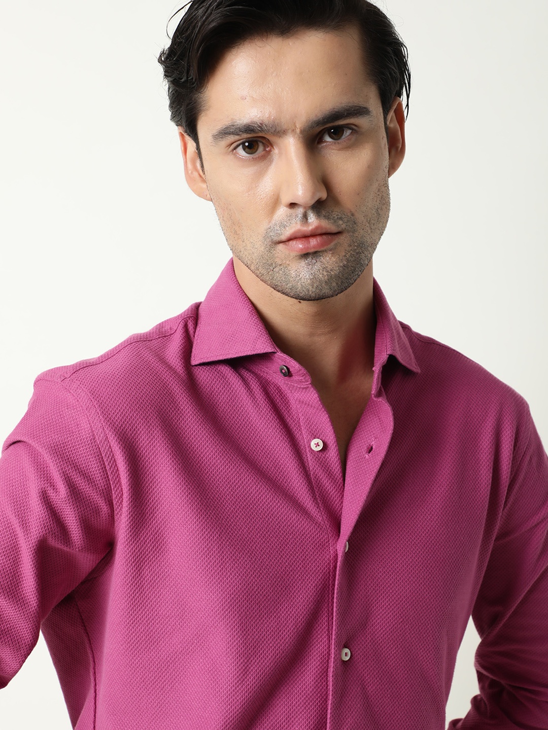 

RARE RABBIT Men Venezya Slim Fit Shirt, Pink