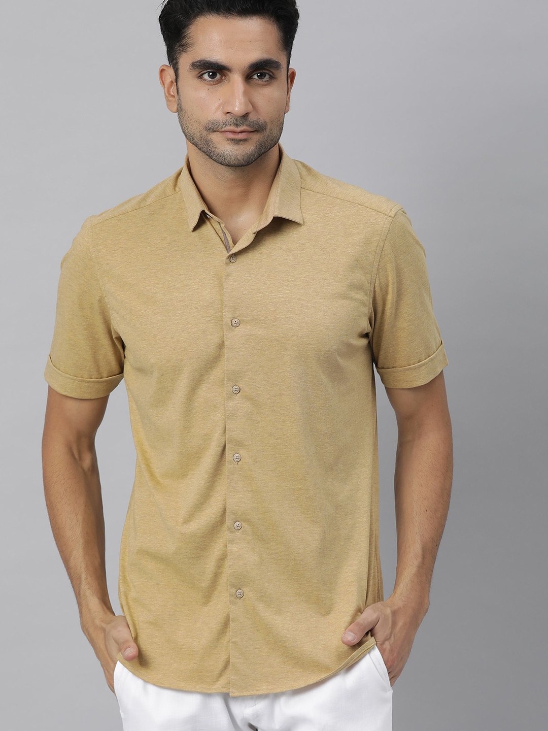 

RARE RABBIT Men Miraj Regular Fit Shirt, Beige