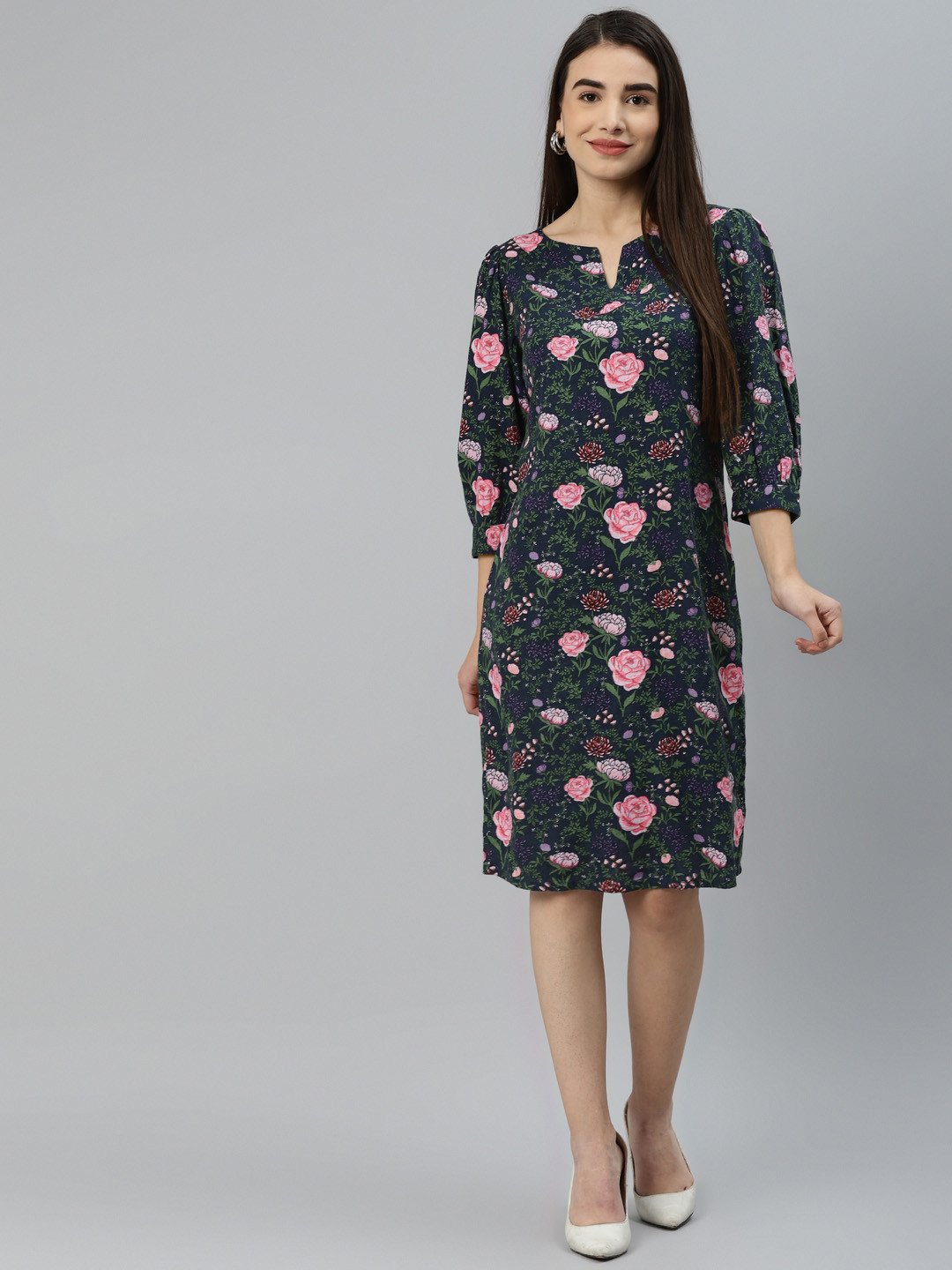 

Marks & Spencer Multicoloured Linen A-Line Dress, Multi