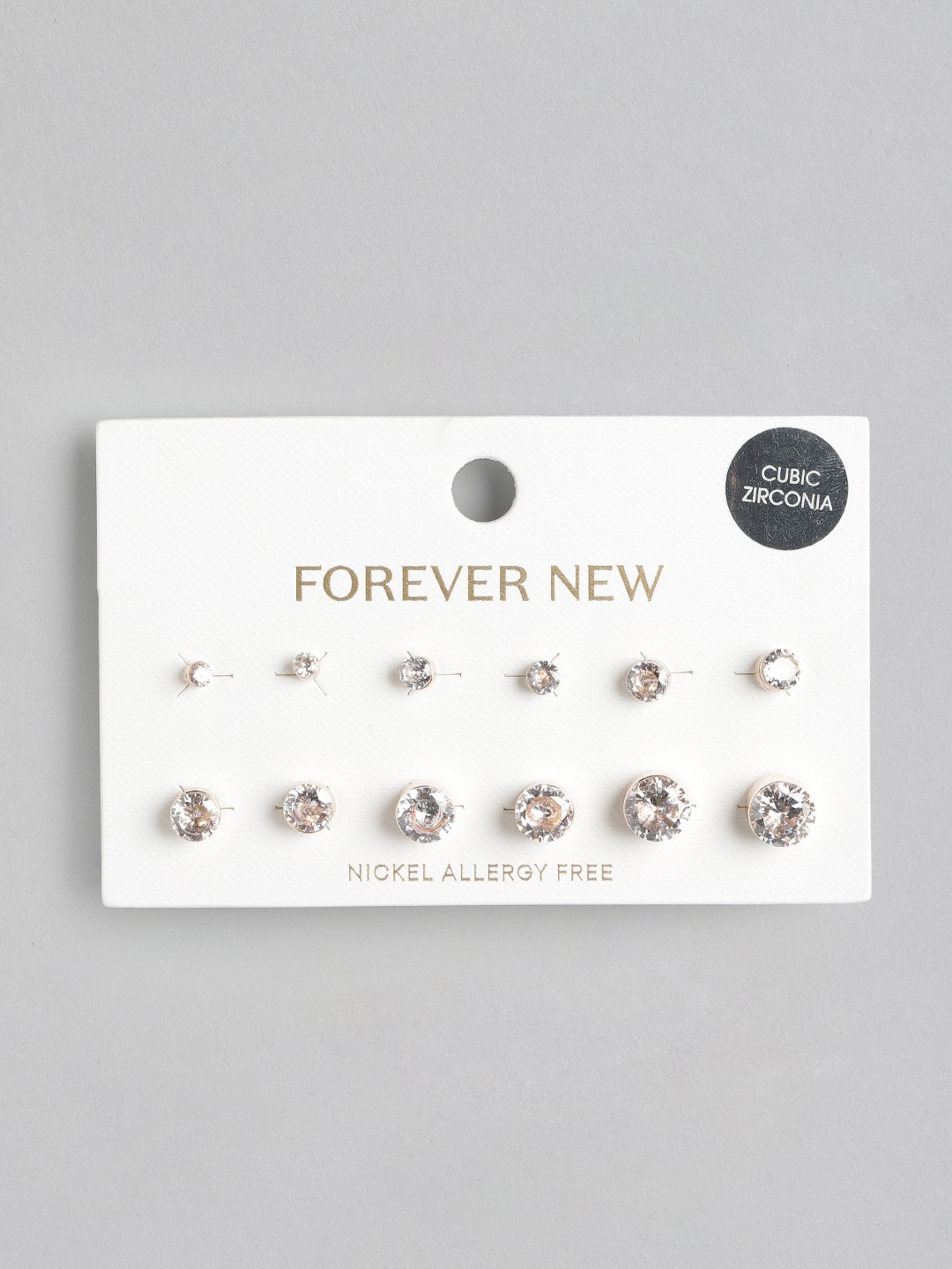 

Forever New Pack of 6 Studs, White