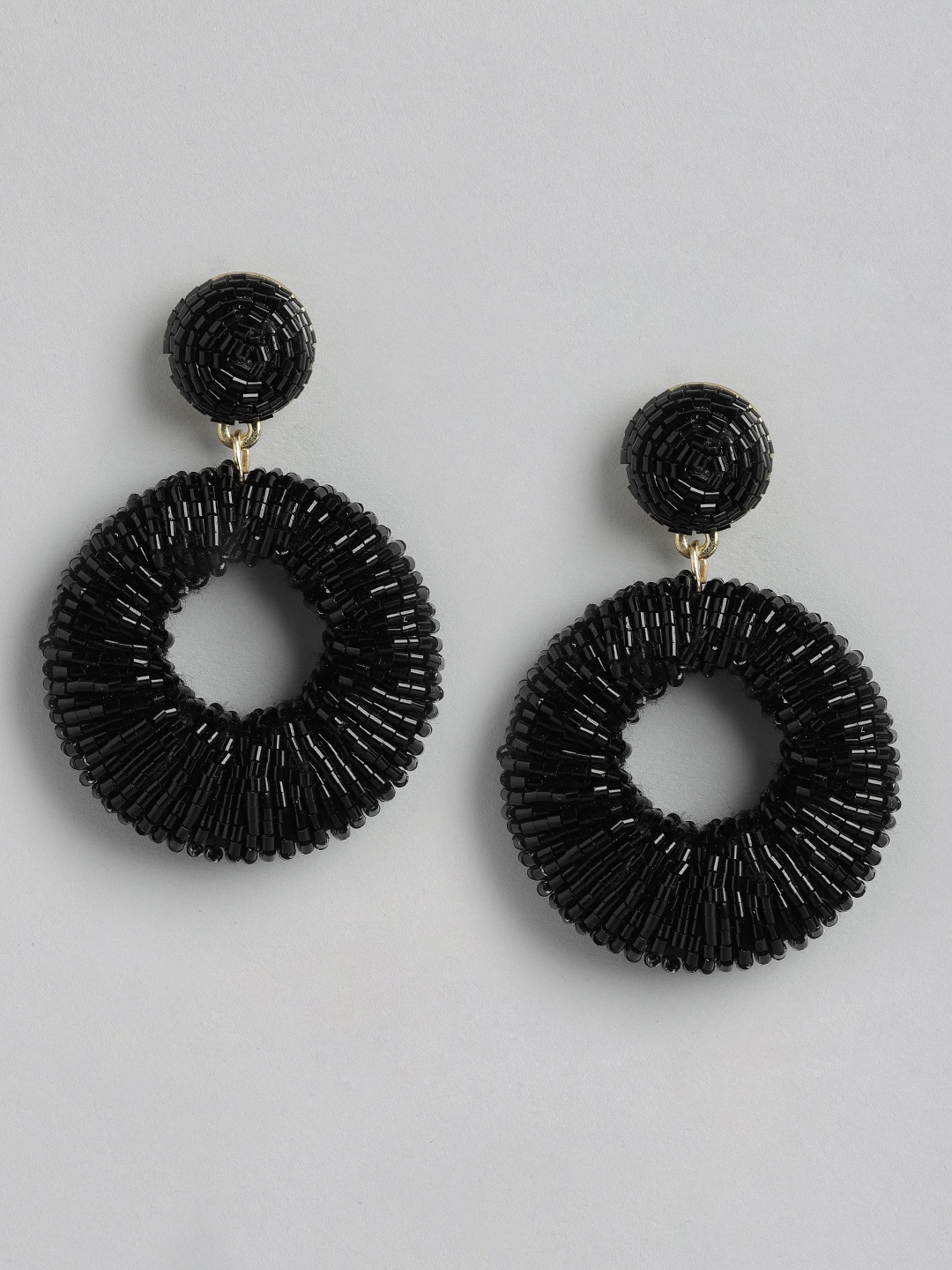 

Forever New Black Geometric Drop Earrings