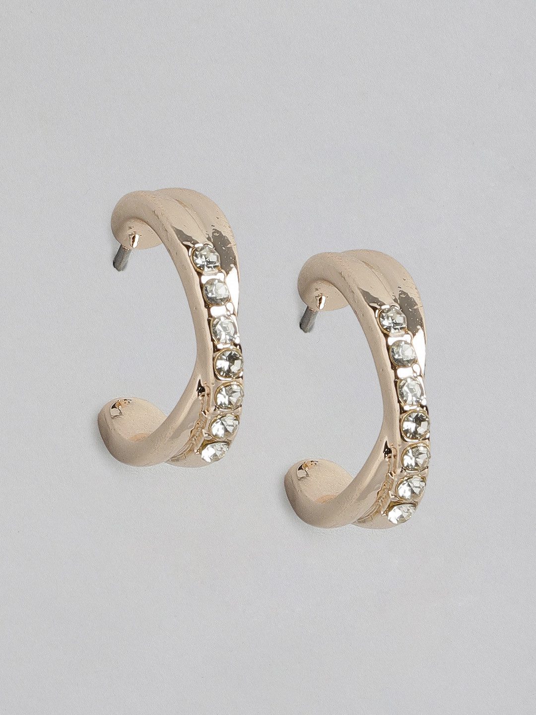 

Forever New Rose Gold Plated Circular Half Hoop Earrings