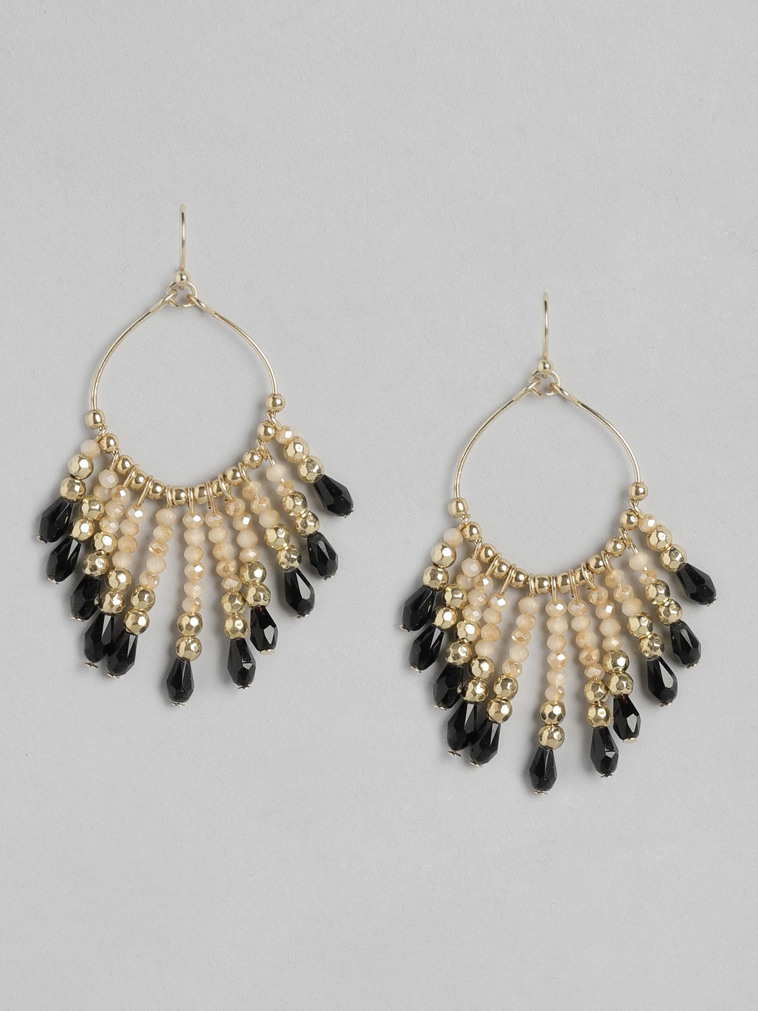 

Forever New Gold-Plated & Black Drop Earrings