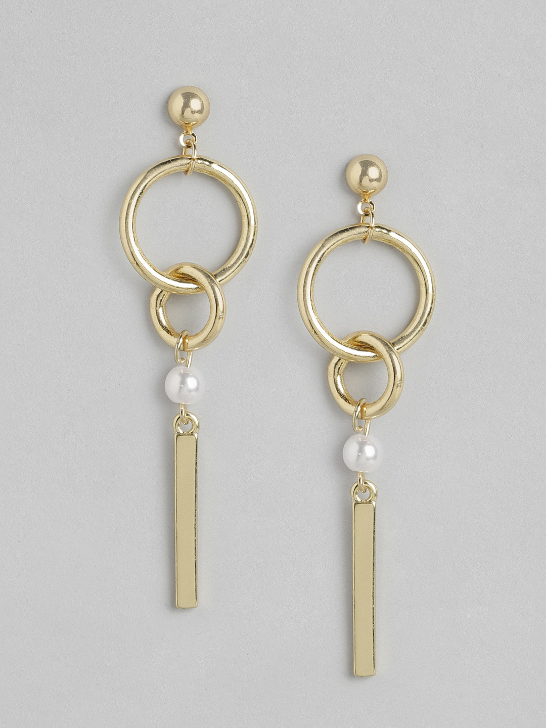 

Forever New Gold-Plated Contemporary Drop Earrings