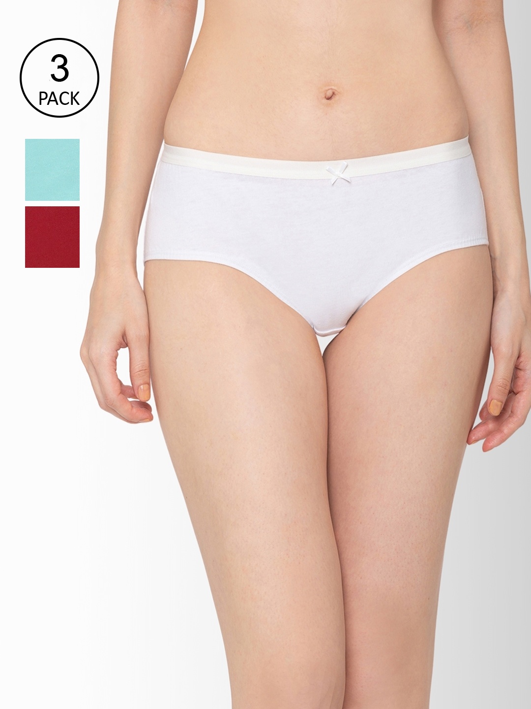 

Candyskin Women Pack Of 3 Cotton Hipster Briefs, Assorted