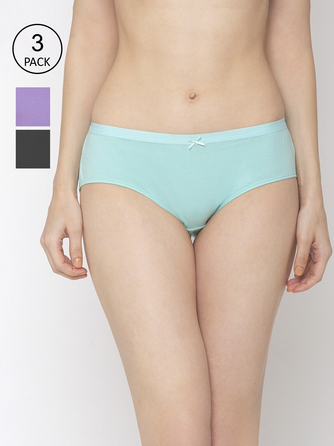 

Candyskin Woman Pack of 3 Multicolour Hipster Briefs- CSCP0015Multi, Multi