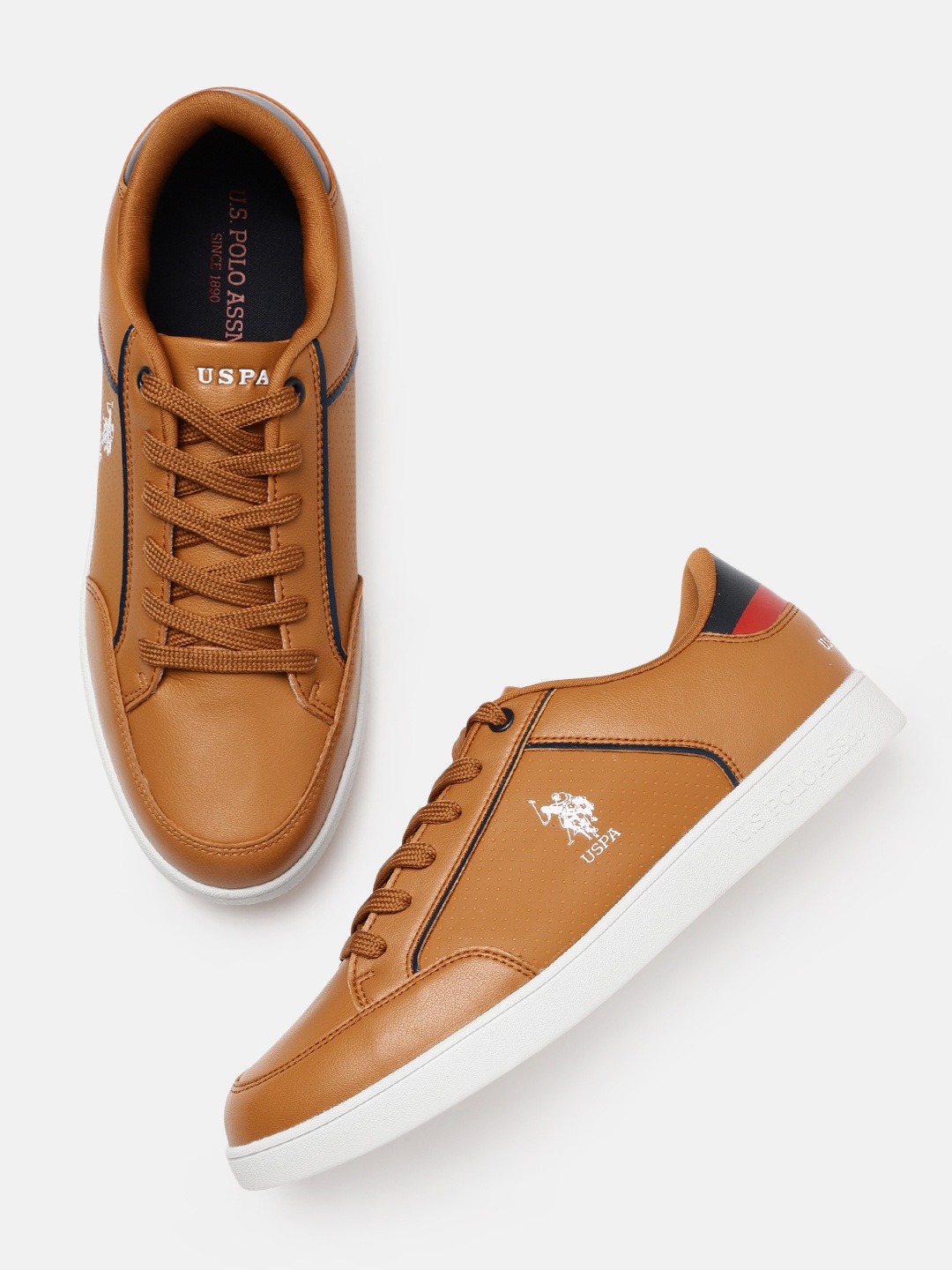 

U S Polo Assn Men Tan Brown STANFORD Sneakers