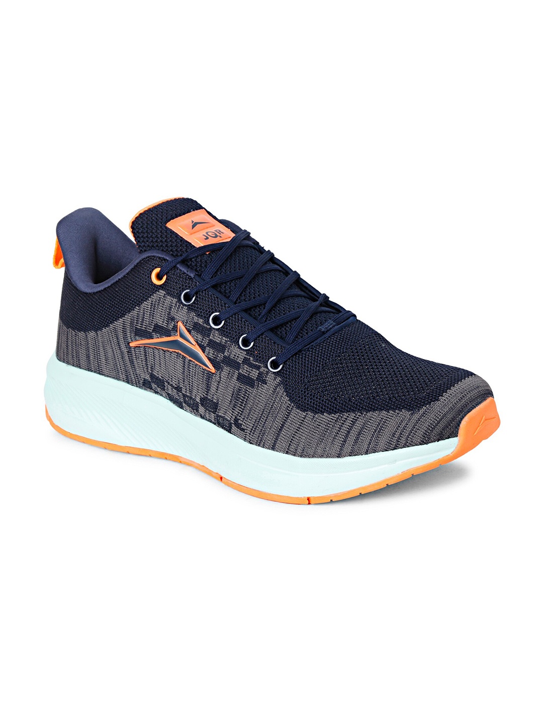 

JQR Men Orange Mesh Running Shoes