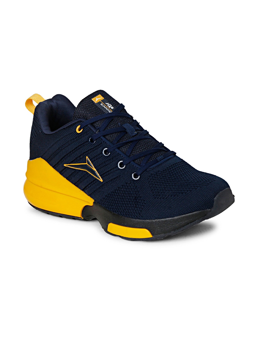 

JQR Men MAGIC 2 Navy Blue Yellow Mesh Running Shoes