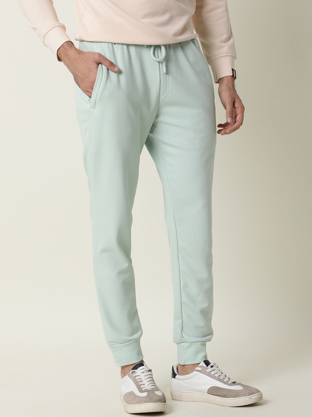

RARE RABBIT Men Arvon Slim Fit Solid Jogger, Olive