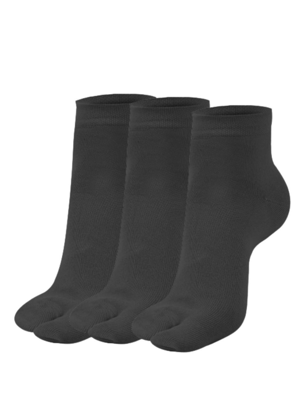 

N2S NEXT2SKIN Women Grey Pack of 3 Low Ankle Length Cotton Thumb Socks