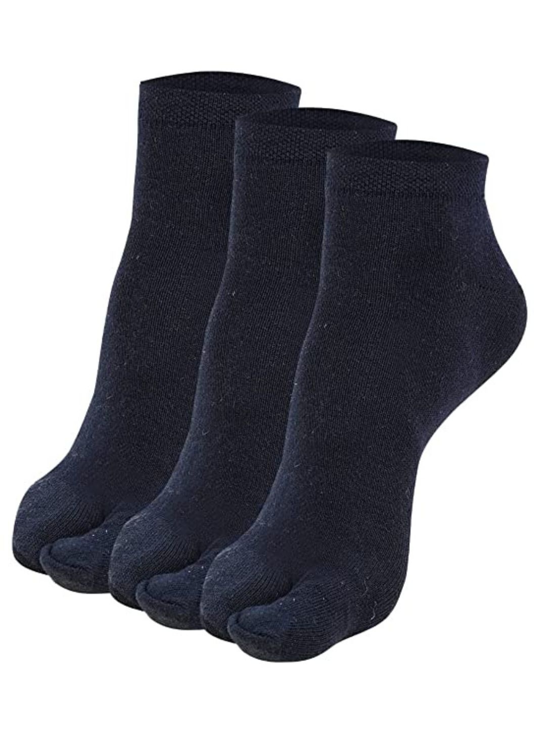 

N2S NEXT2SKIN Women Pack Of 3 Navy Blue Solid Low Ankle Length Cotton Thumb Socks