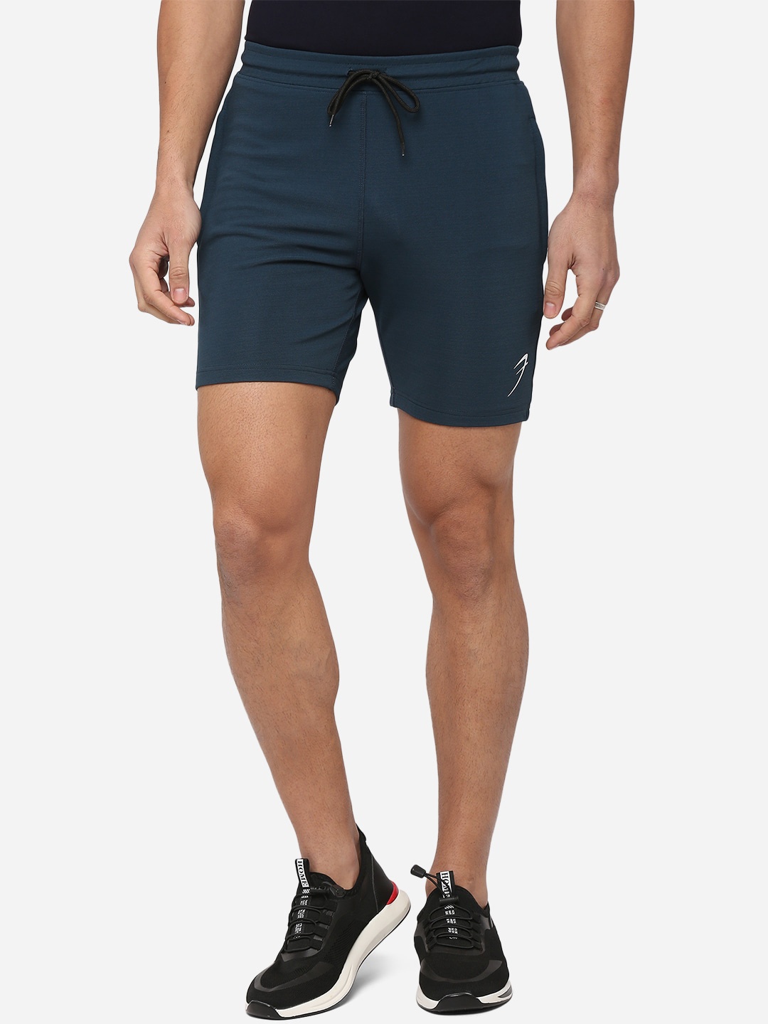 

FUAARK Men Teal Blue Slim Fit Training or Gym Sports Shorts