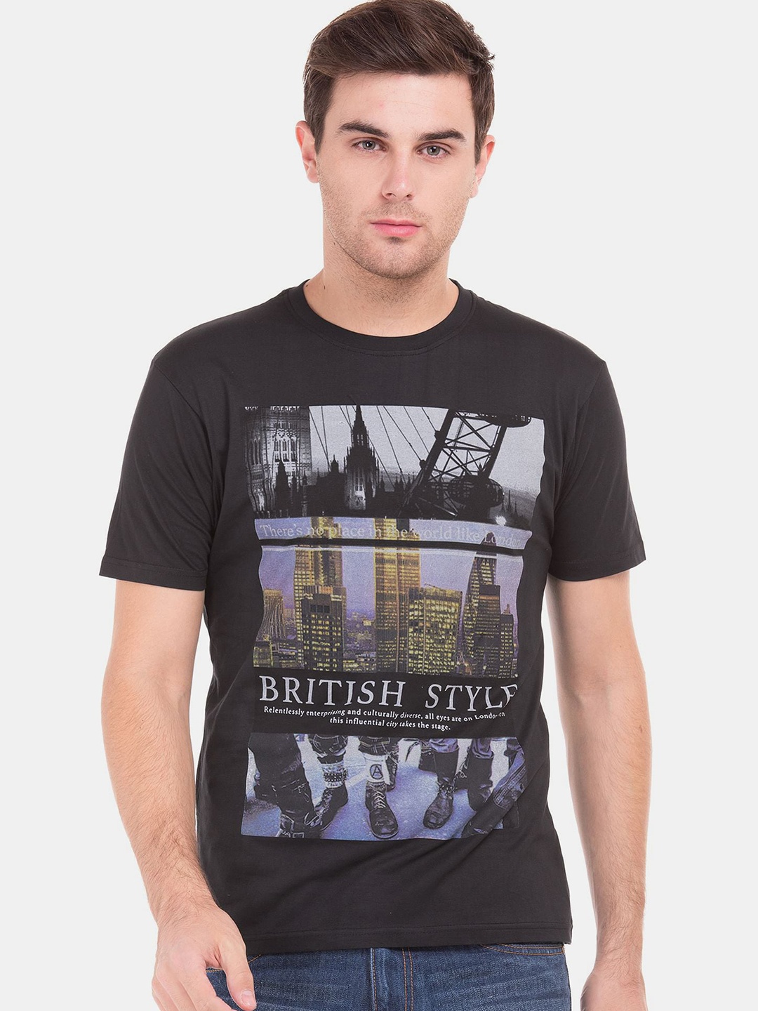 

Newport Men Black Printed T-shirt