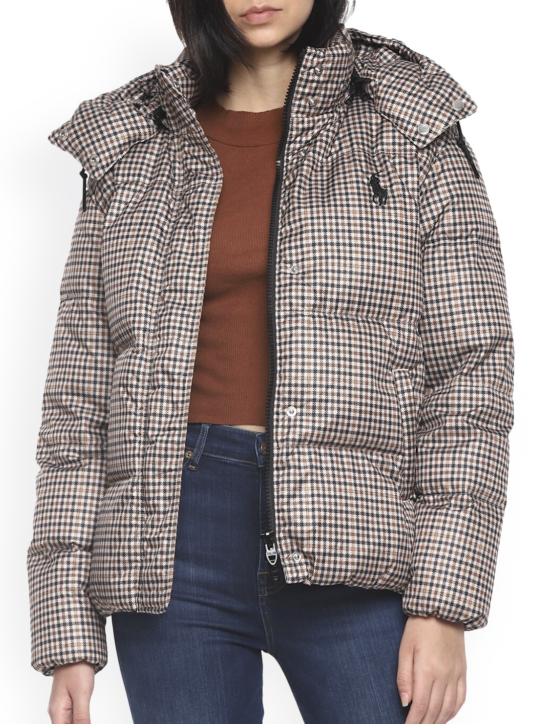

Polo Ralph Lauren Women Multicoloured Checked Lightweight Puffer Jacket, Multi