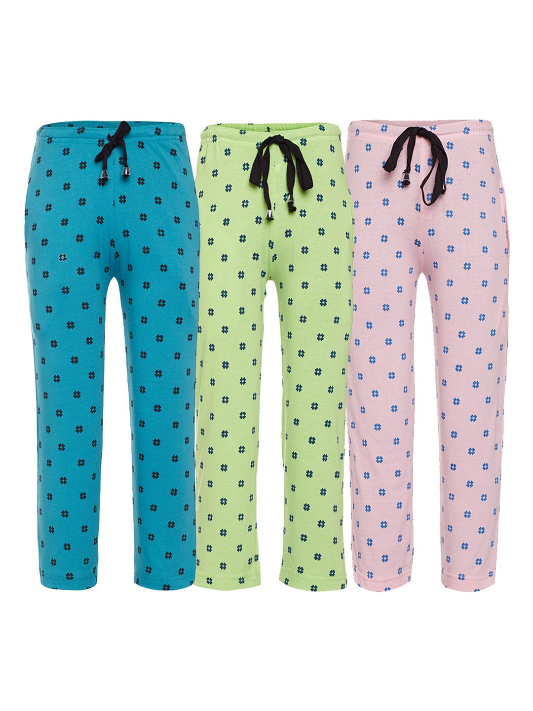 

Vimal Jonney Kids Multicoloured Cotton Pack of 3 Trackpants, Multi