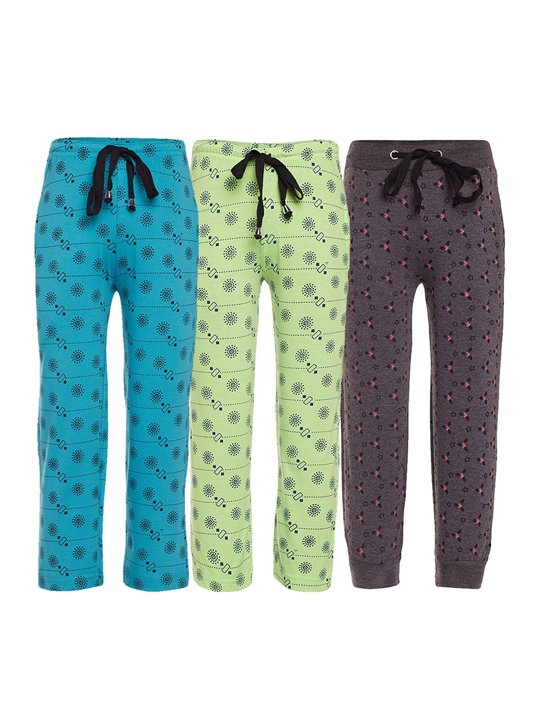

VIMAL JONNEY Kids Pack Of 3 Printed Lounge Pants, Blue