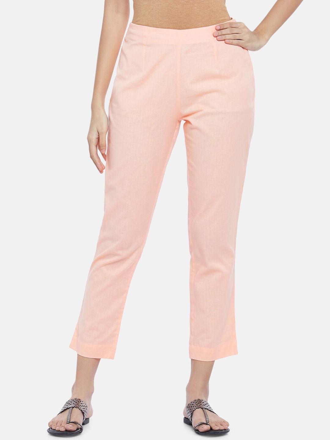 RANGMANCH BY PANTALOONS Women Coral Culottes Trousers