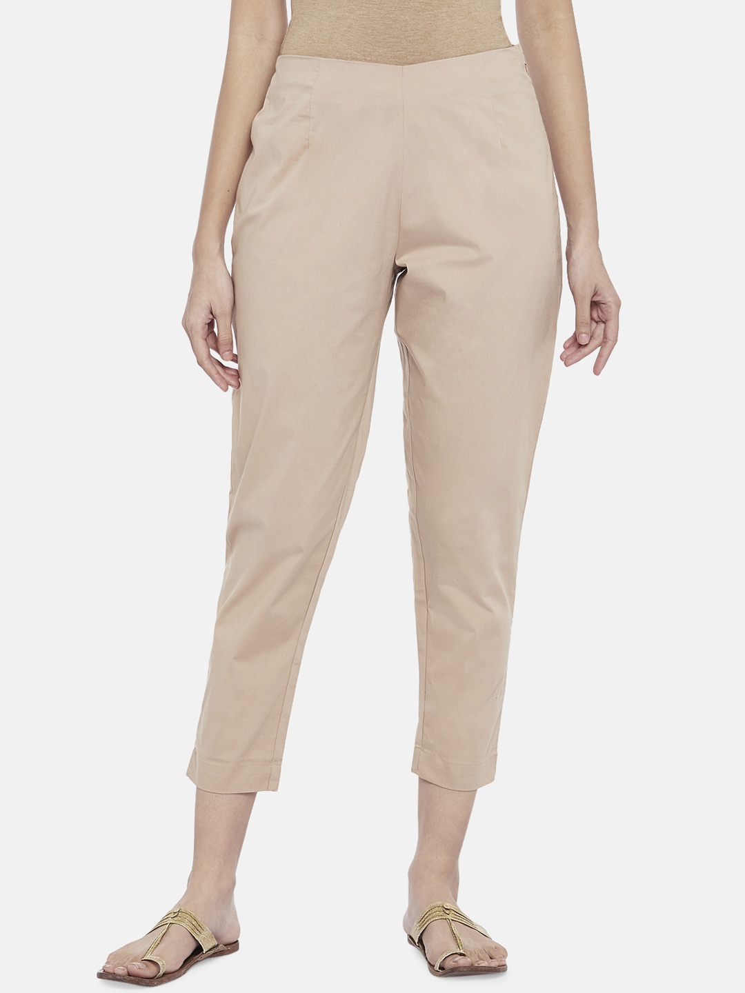 

RANGMANCH BY PANTALOONS Women Beige Culottes Trousers