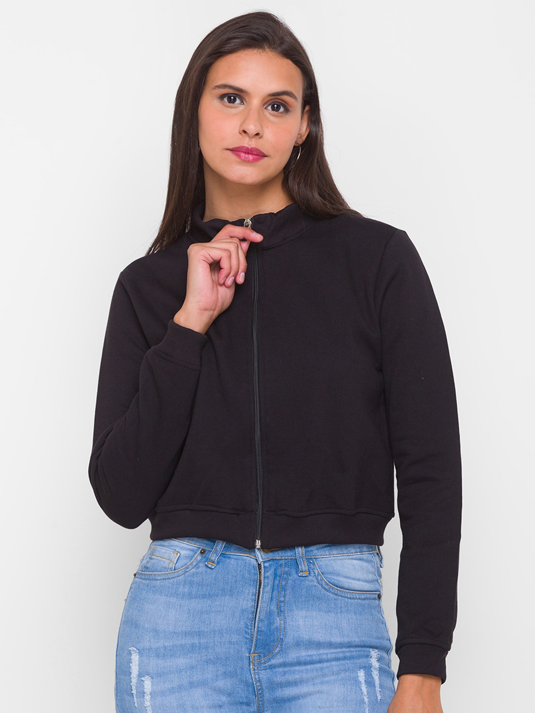 

Globus Women Black Hooded Sweatshirt