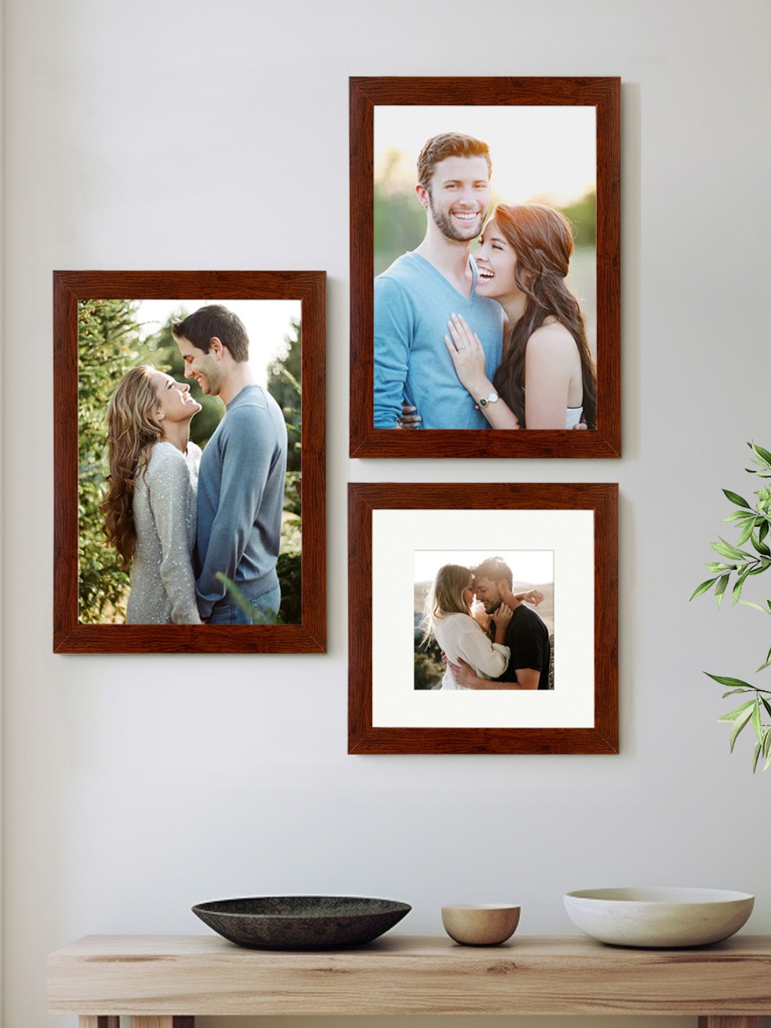 

Art Street Set Of 3 Maroon Solid Wall Photo Frames