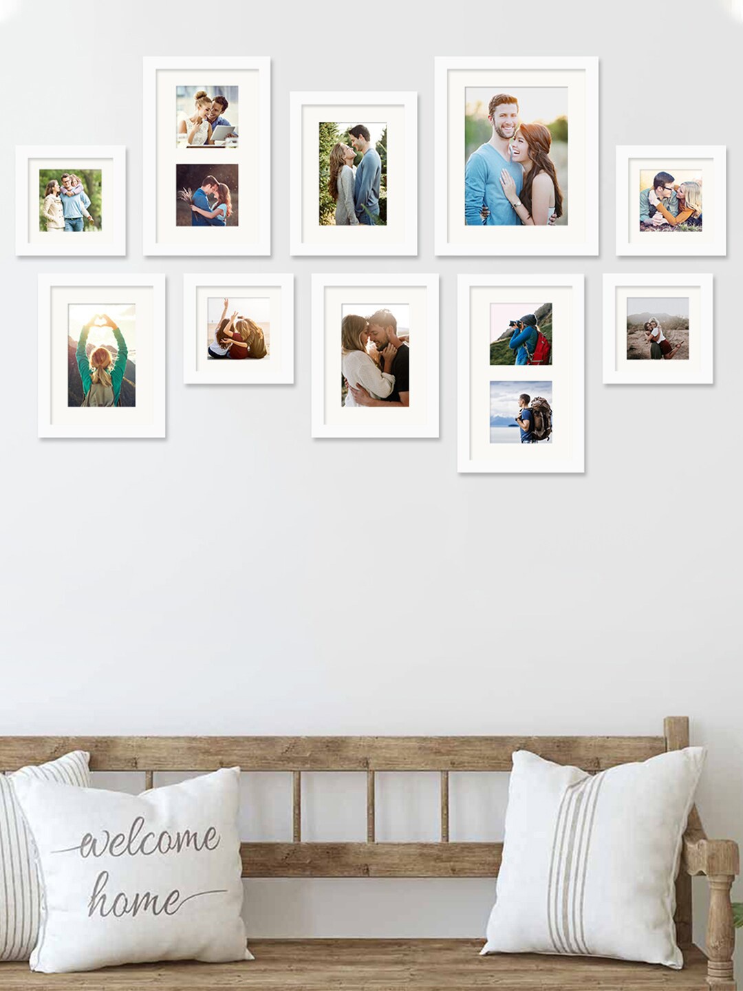 

Art Street Set of 10 White Wall Photo Frames