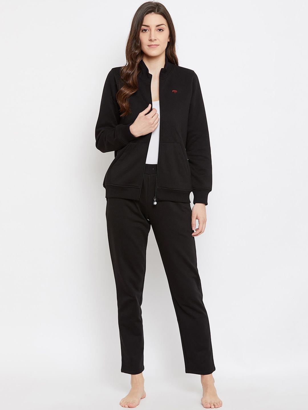 

MADAME M SECRET Women Black Printed Night suit