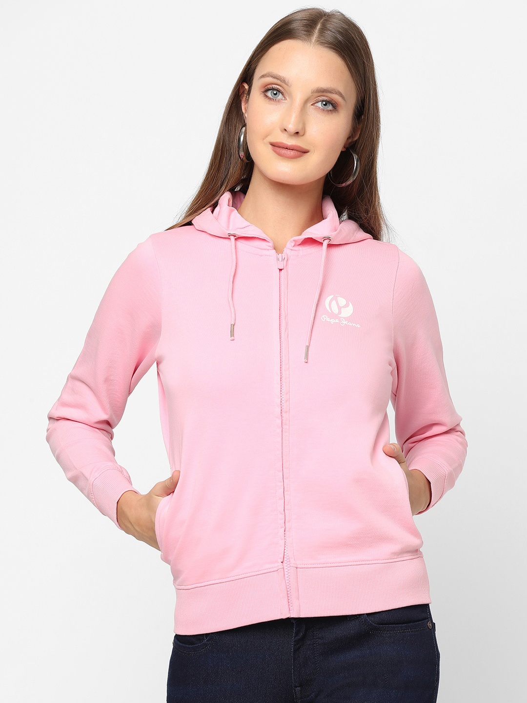 

Pepe Jeans Women Pink Hooded Sweatshirt