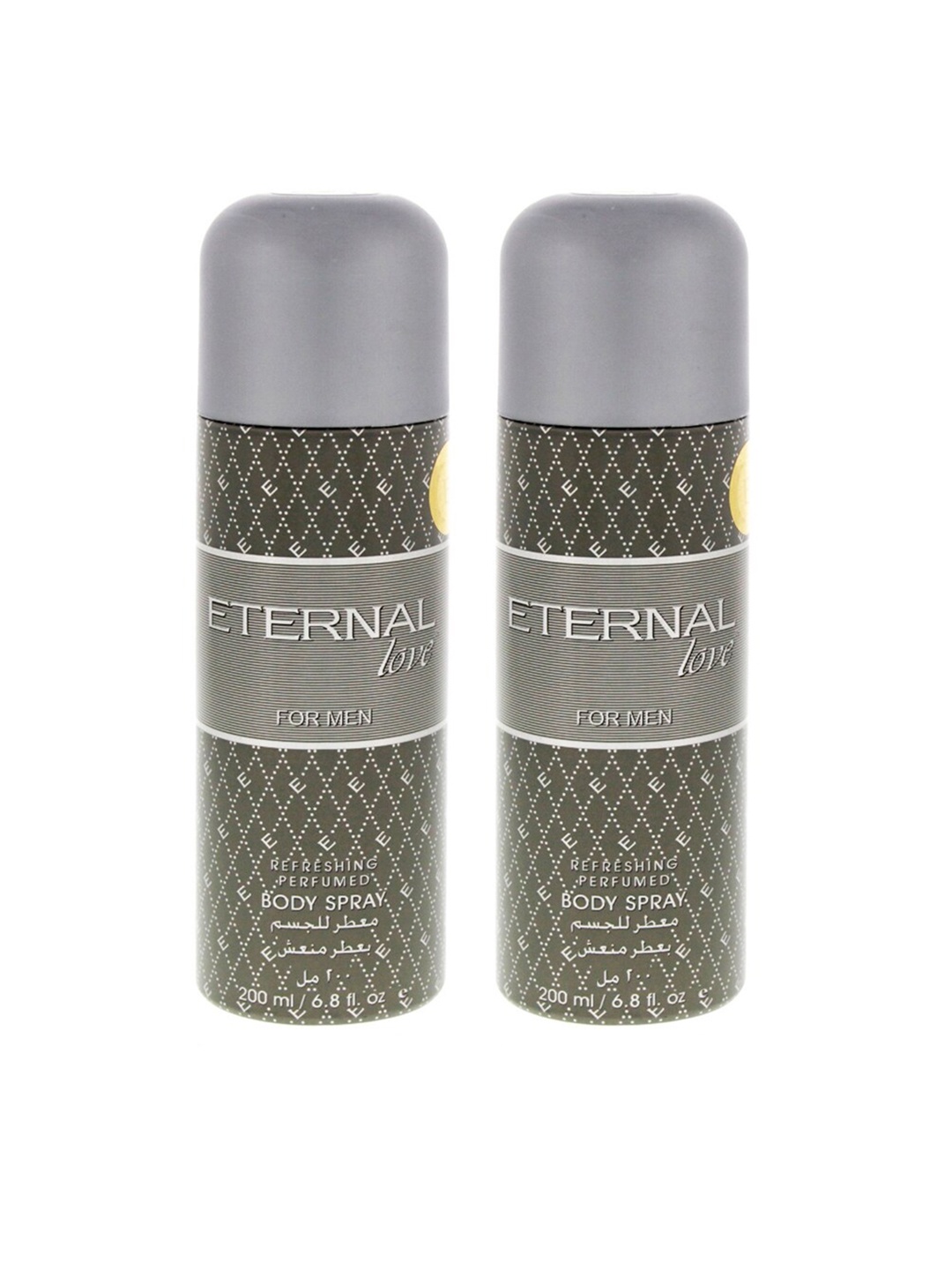 

ETERNAL Love Men Grey Set Of 2 Deodorant Perfumed Bodyspray, 200ml each