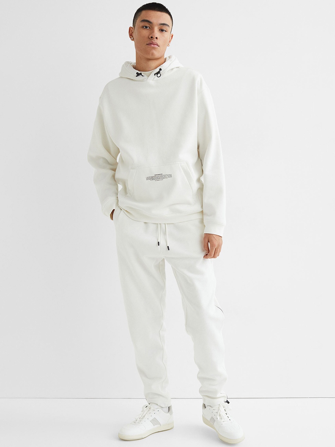 

H&M Men White Regular Fit Joggers