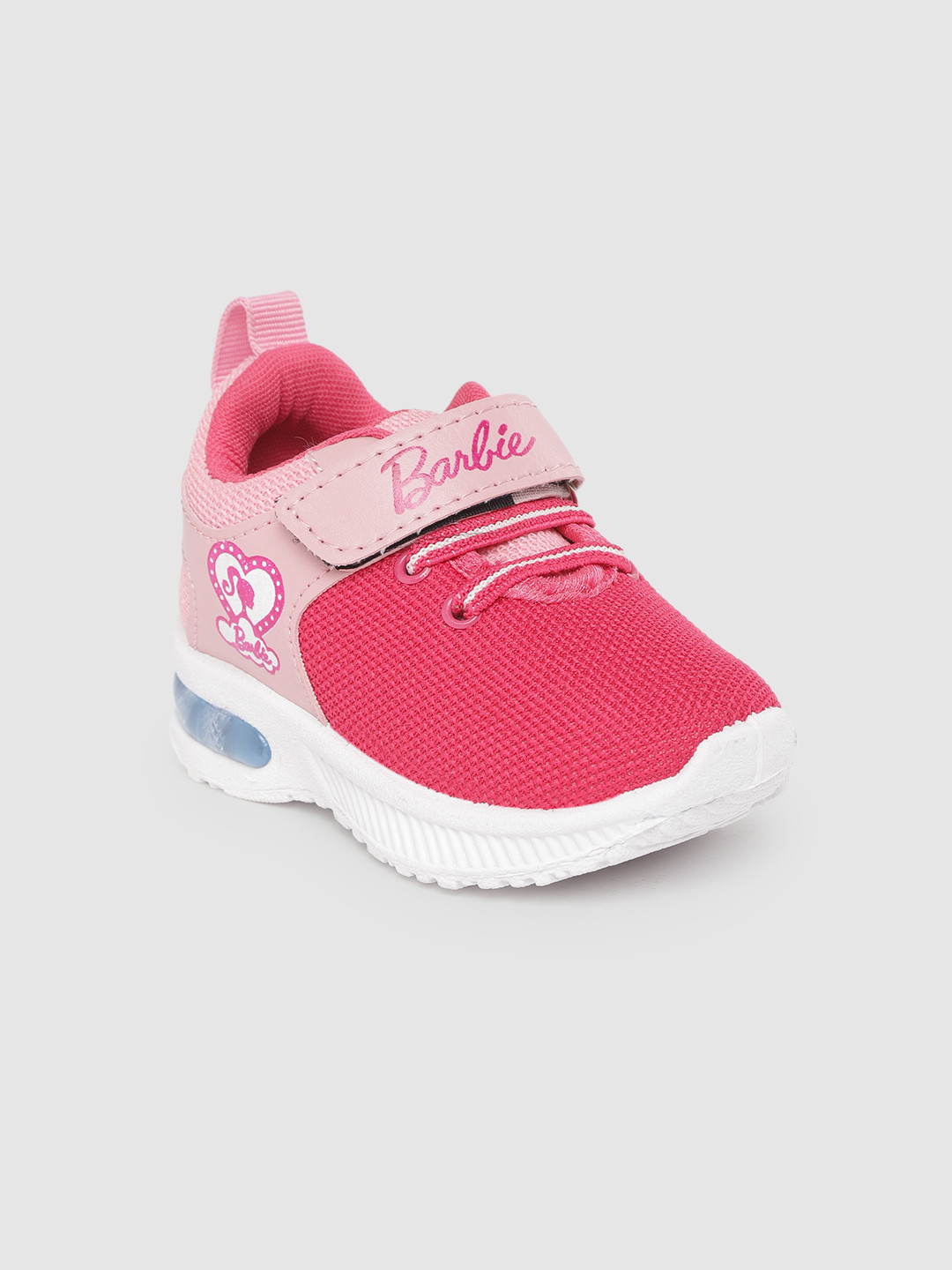 

toothless Girls Pink Mesh Barbie Walking Shoes