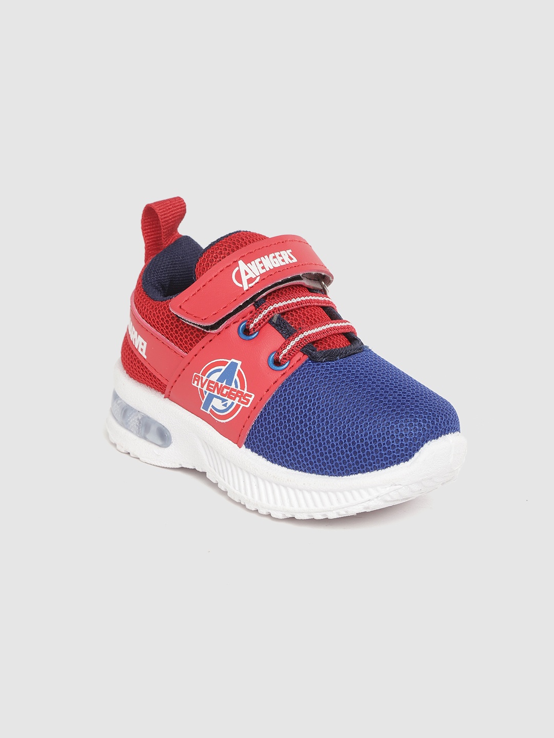 

toothless Boys Navy Blue & Red Mesh Marvel Avengers Walking Shoes