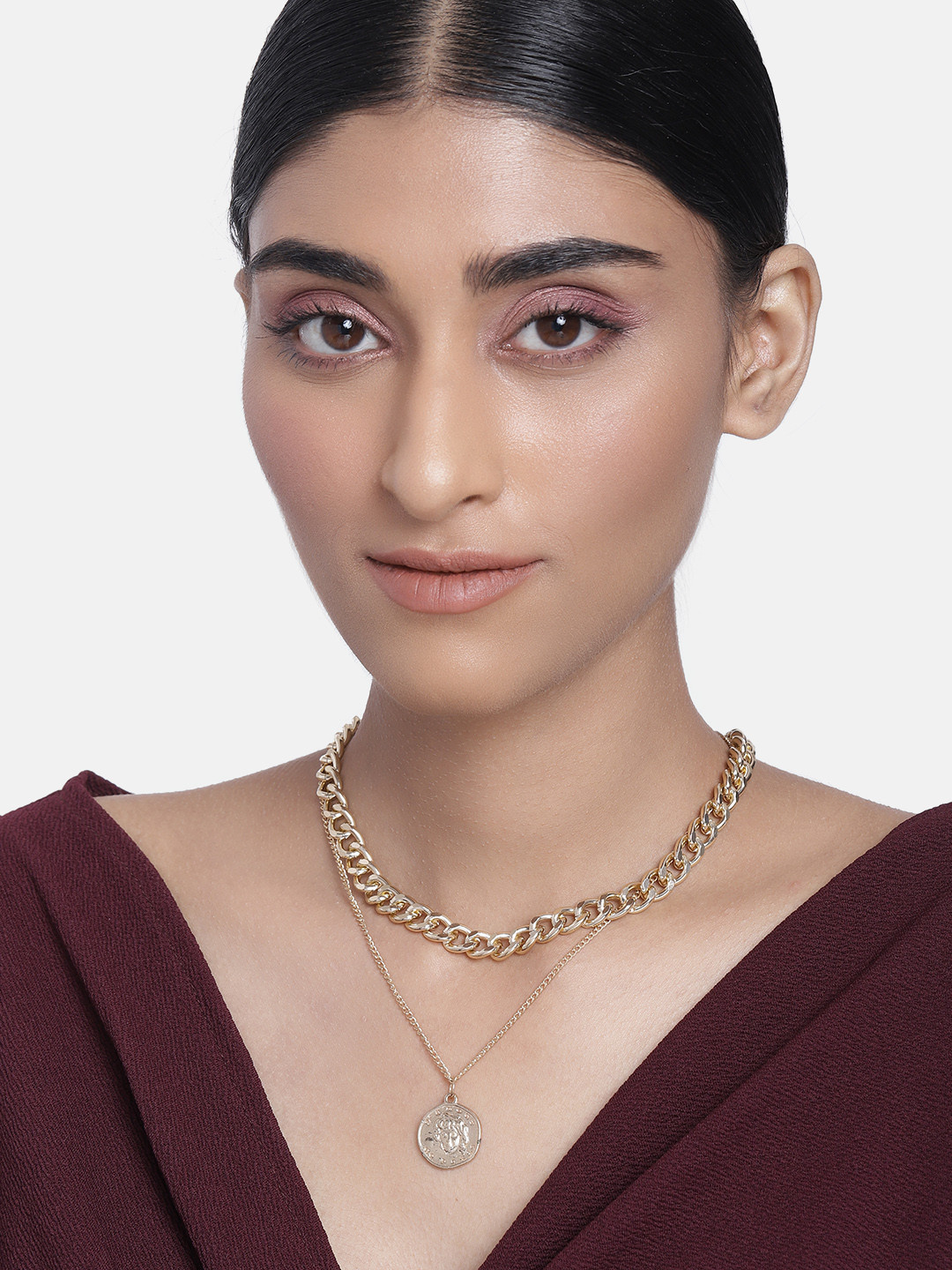 

Peora Women Gold-Toned Layered Necklace