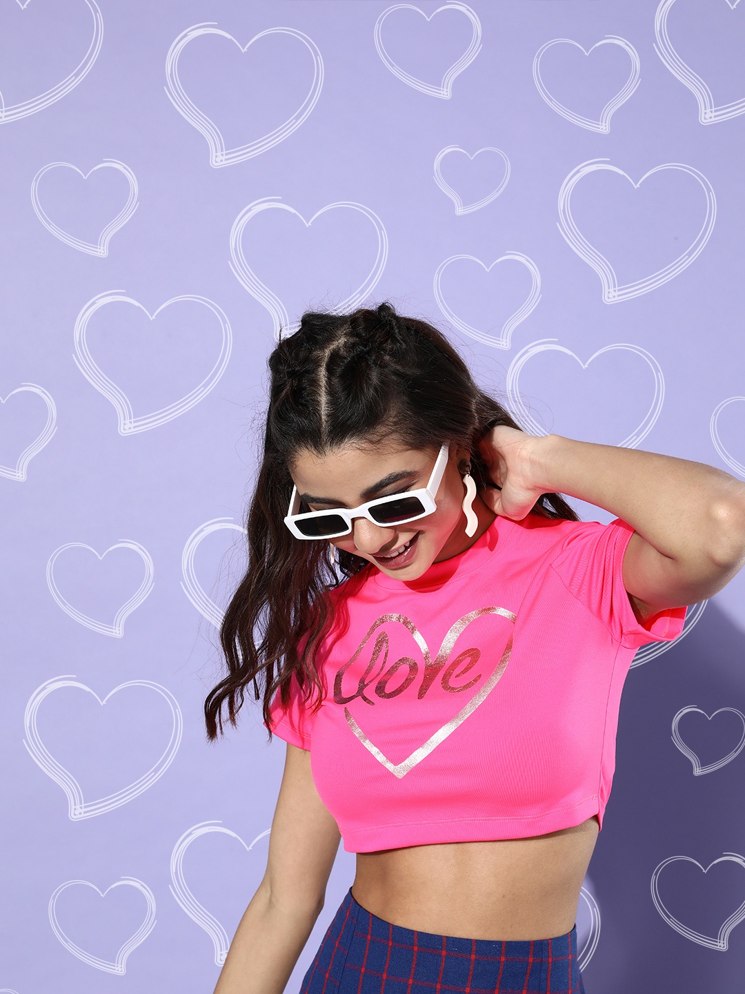 

KASSUALLY Women Pink Graphic Valentine Tee