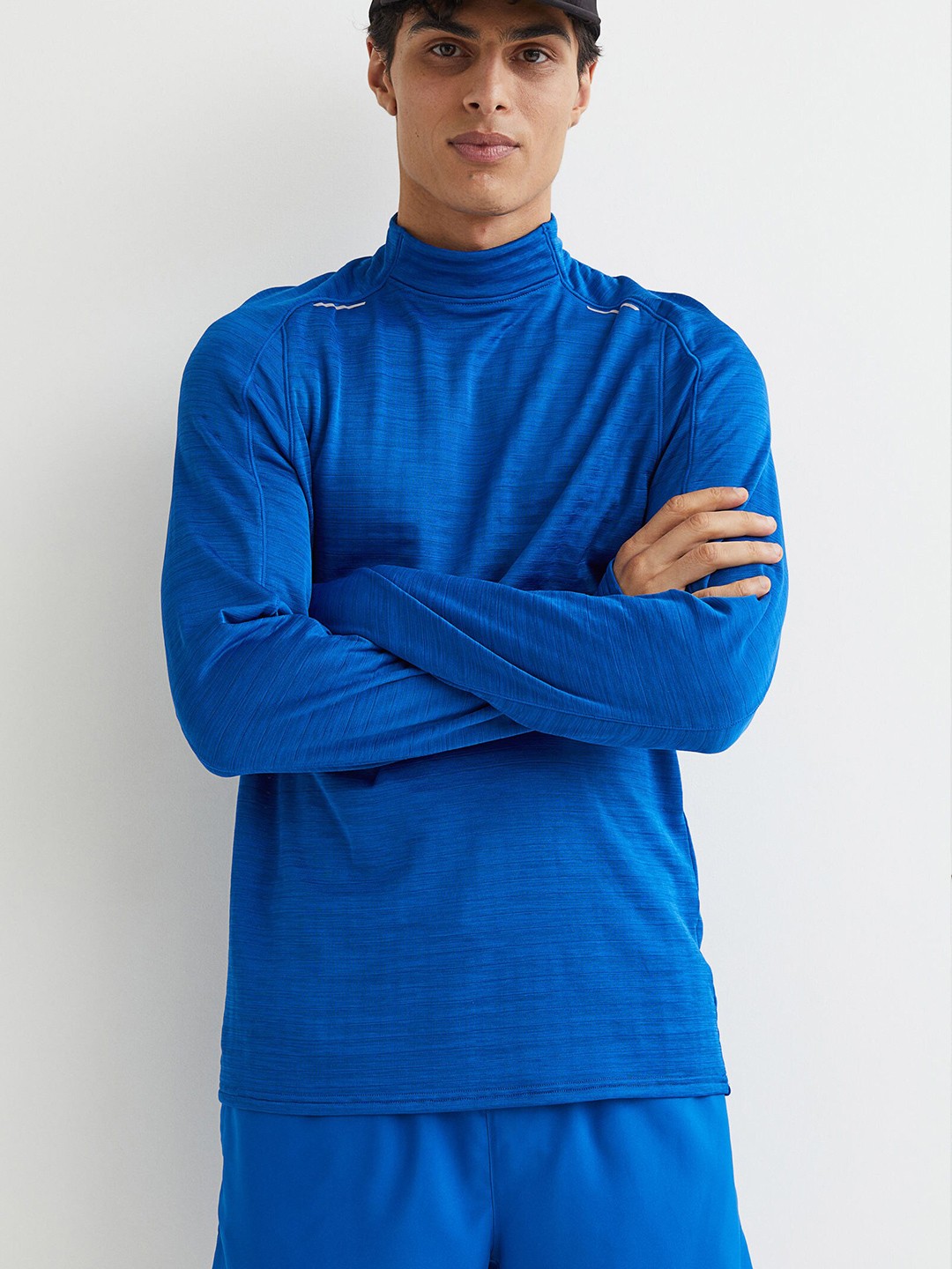 

H&M Men Blue Regular Fit Fast-Drying Running Top