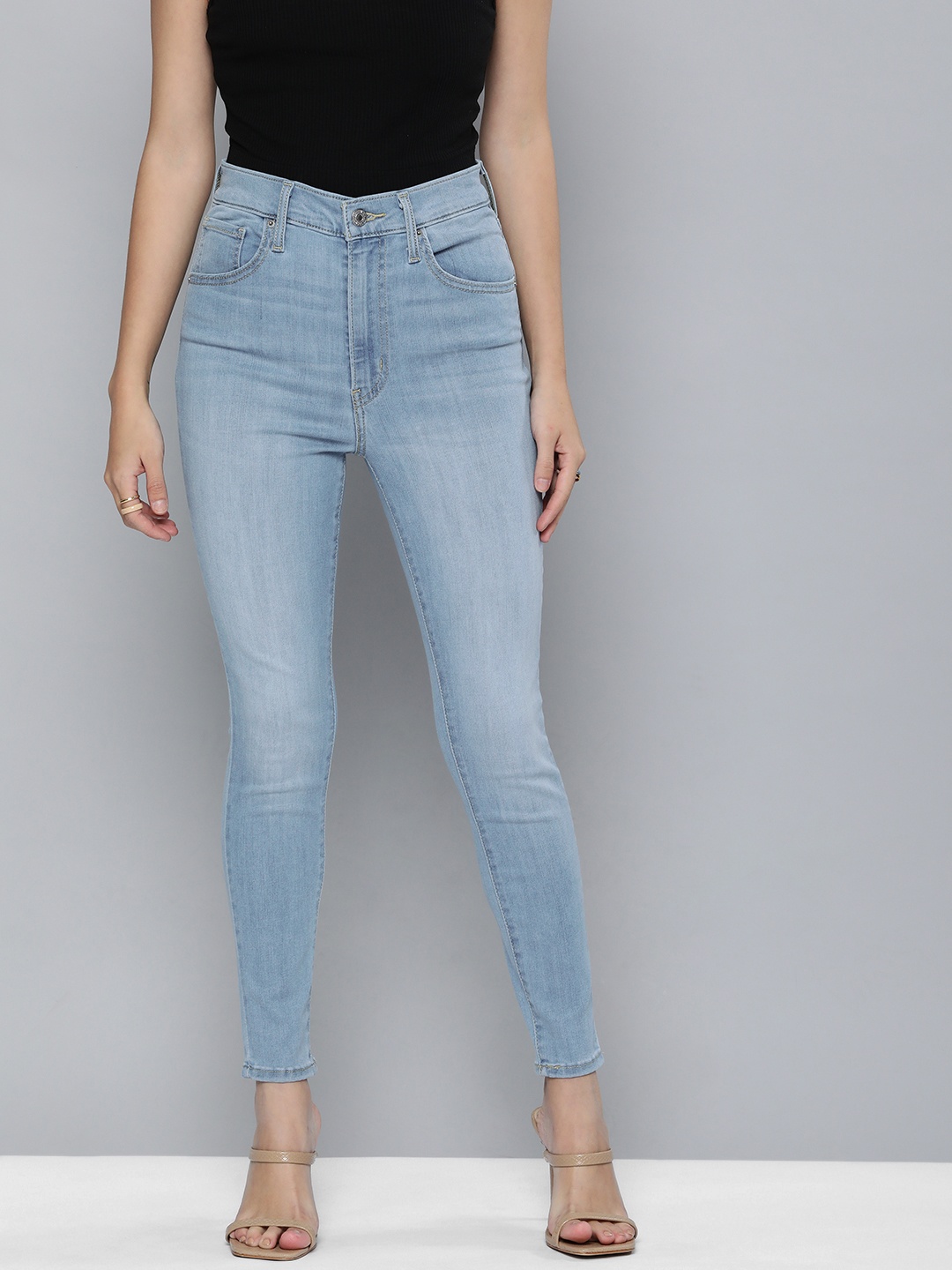 

Levis Women Blue Super Skinny Fit High-Rise Heavy Fade Stretchable Jeans