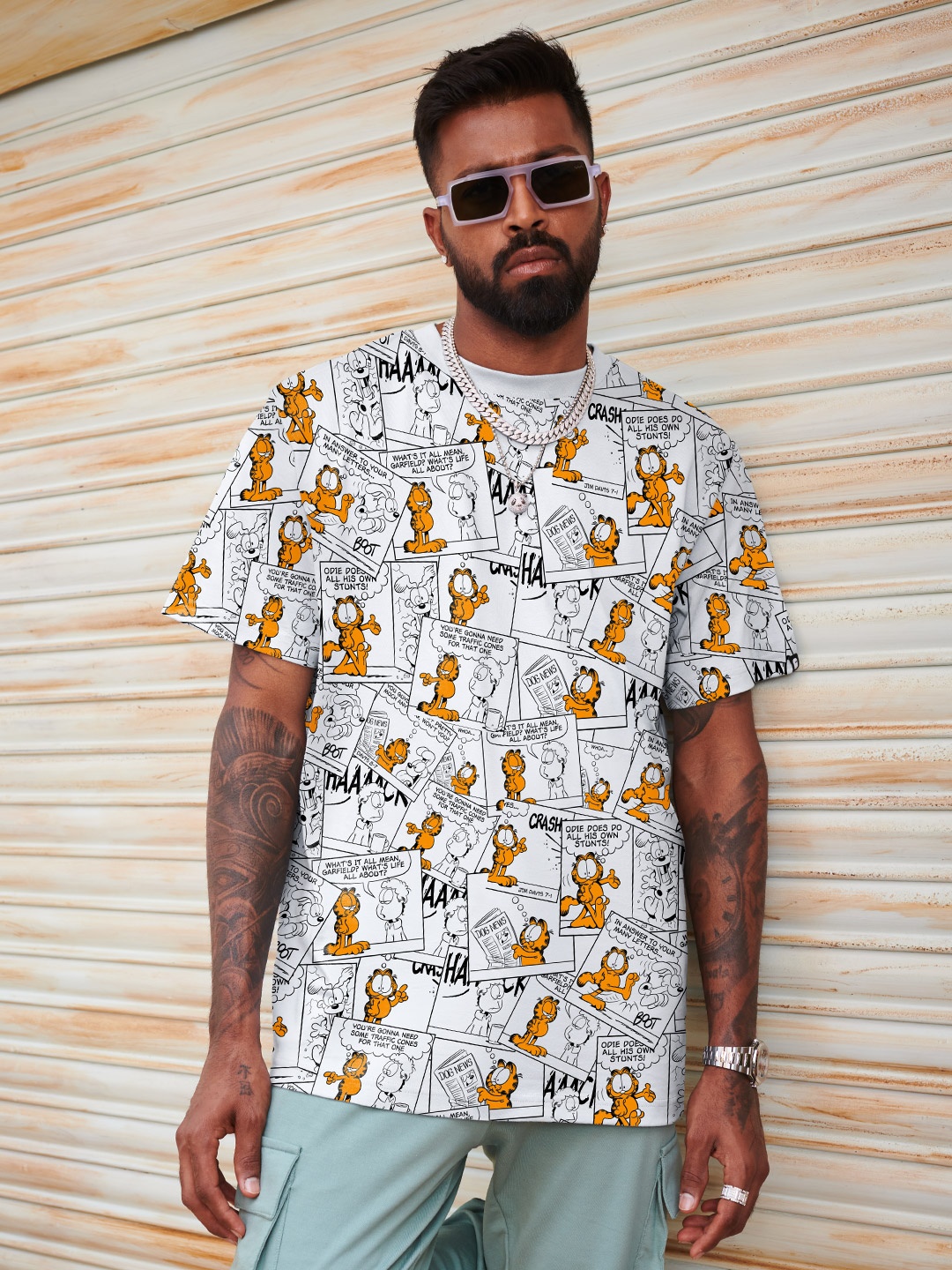 

The Souled Store Men White Garfield Printed T-shirt