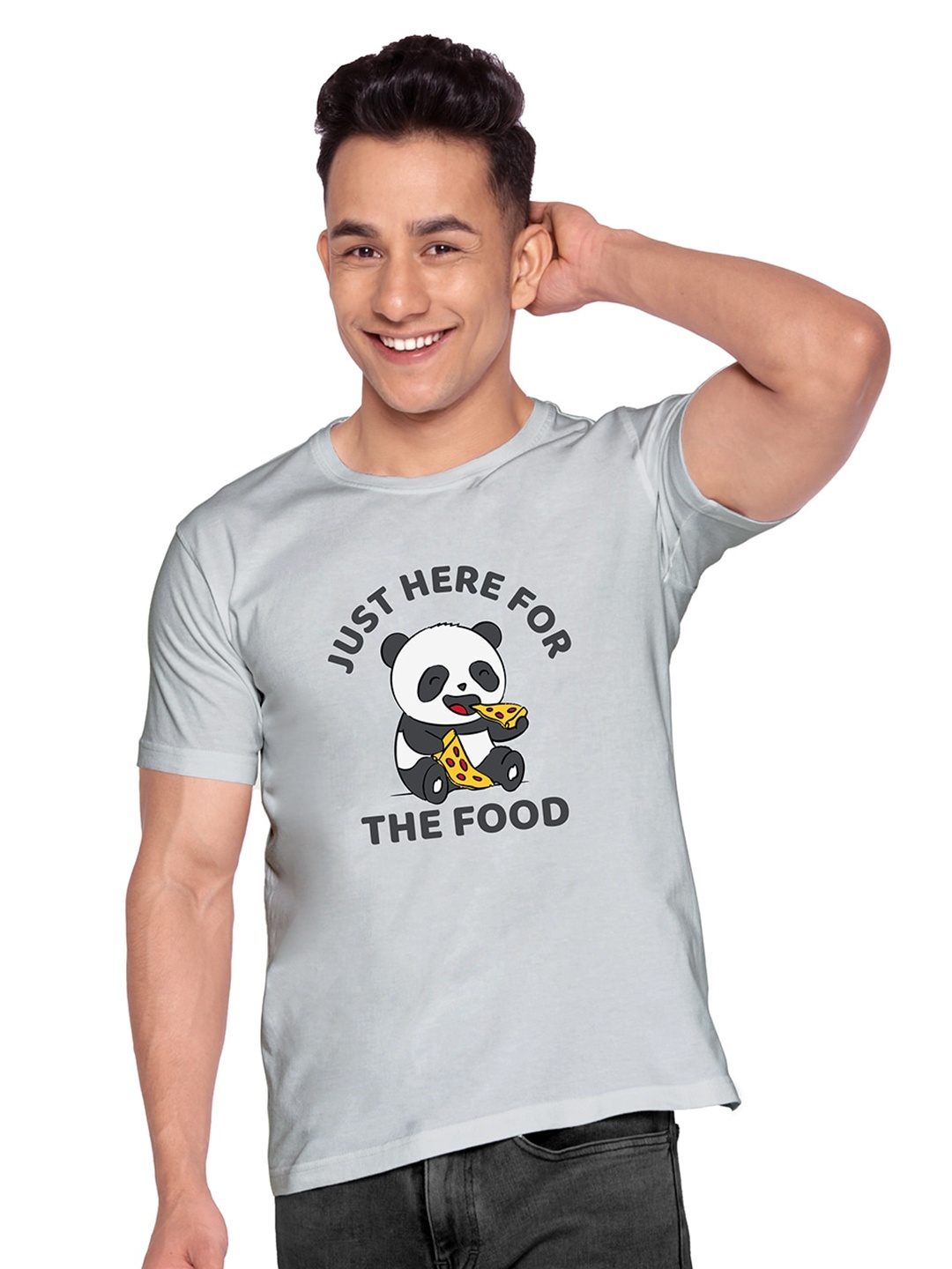

The Souled Store Men Grey Printed T-shirt