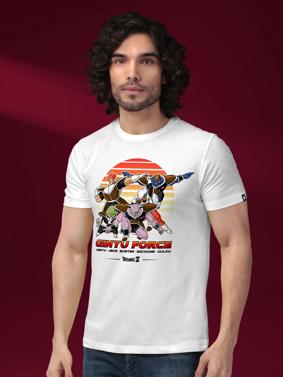 

The Souled Store Men White & Pink Dragon Ball Z Printed Cotton T-shirt