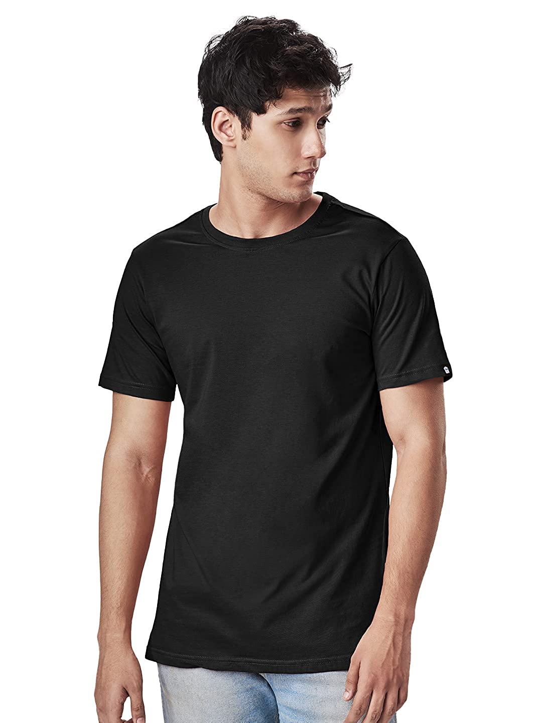

The Souled Store Men Black Solid T-shirt