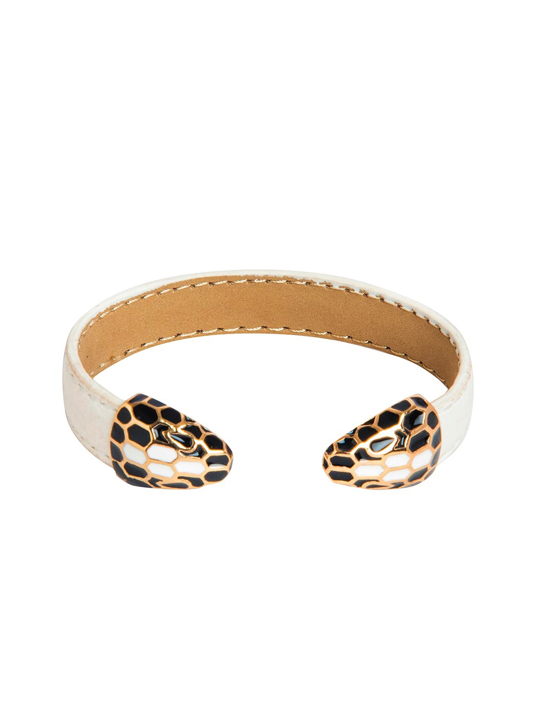 

Moon Dust Women White & Gold-Toned Brass Wraparound Bracelet
