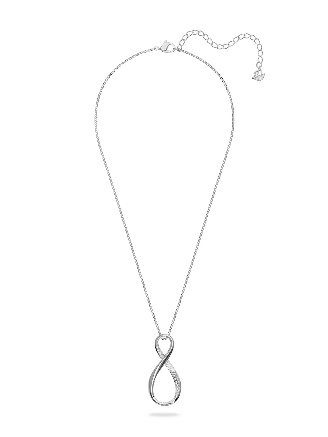 

SWAROVSKI Silver-Toned Crystal Studded Rhodium-Plated Necklace