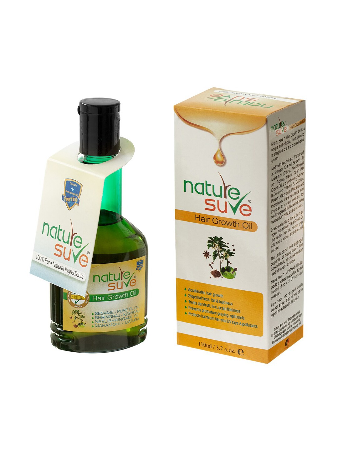 

Nature Sure Set Of 2 Hair Growth Oil 110 ML, Yellow