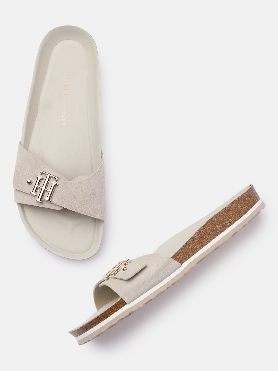 

Tommy Hilfiger Women Beige Open Toe Flats