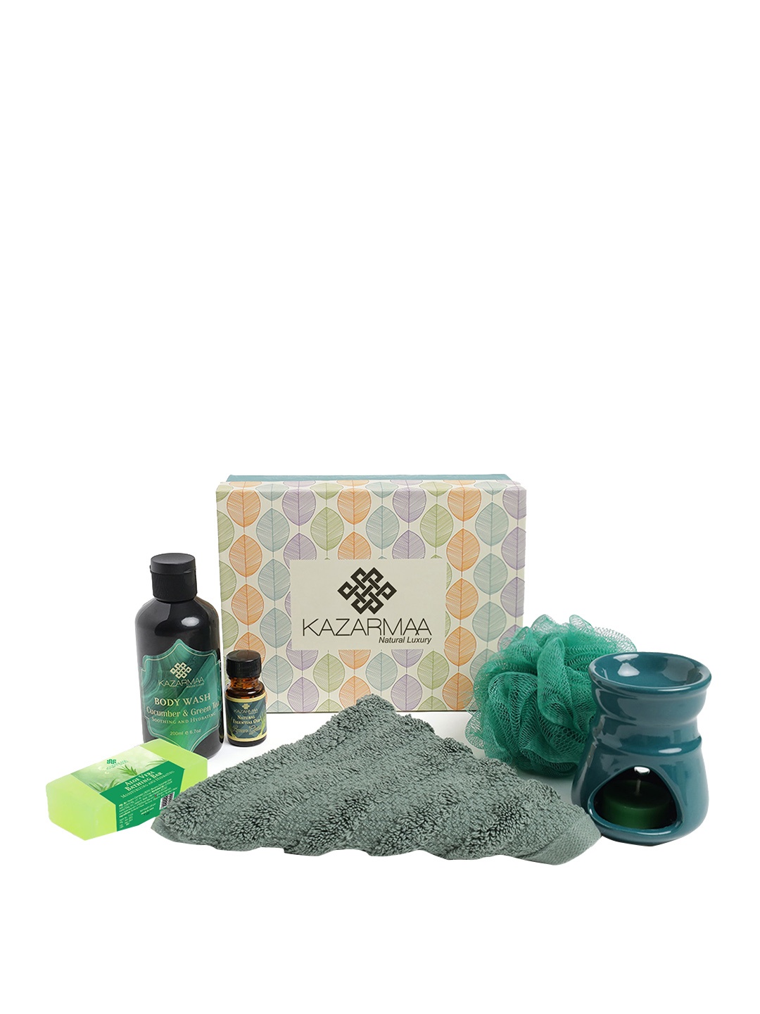 

KAZARMAA Green Natural Luxury Bath & Body Gift Set