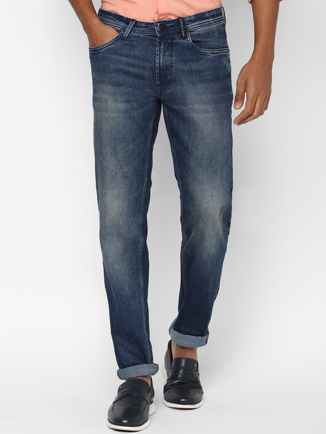 

Allen Solly Men Navy Blue Skinny Fit Heavy Fade Jeans