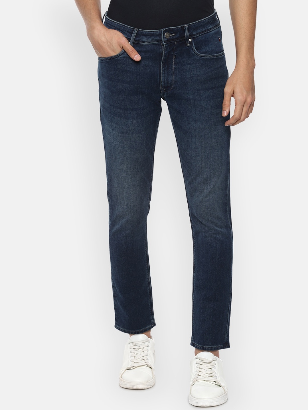

Louis Philippe Jeans Men Navy Blue Heavy Fade Jeans