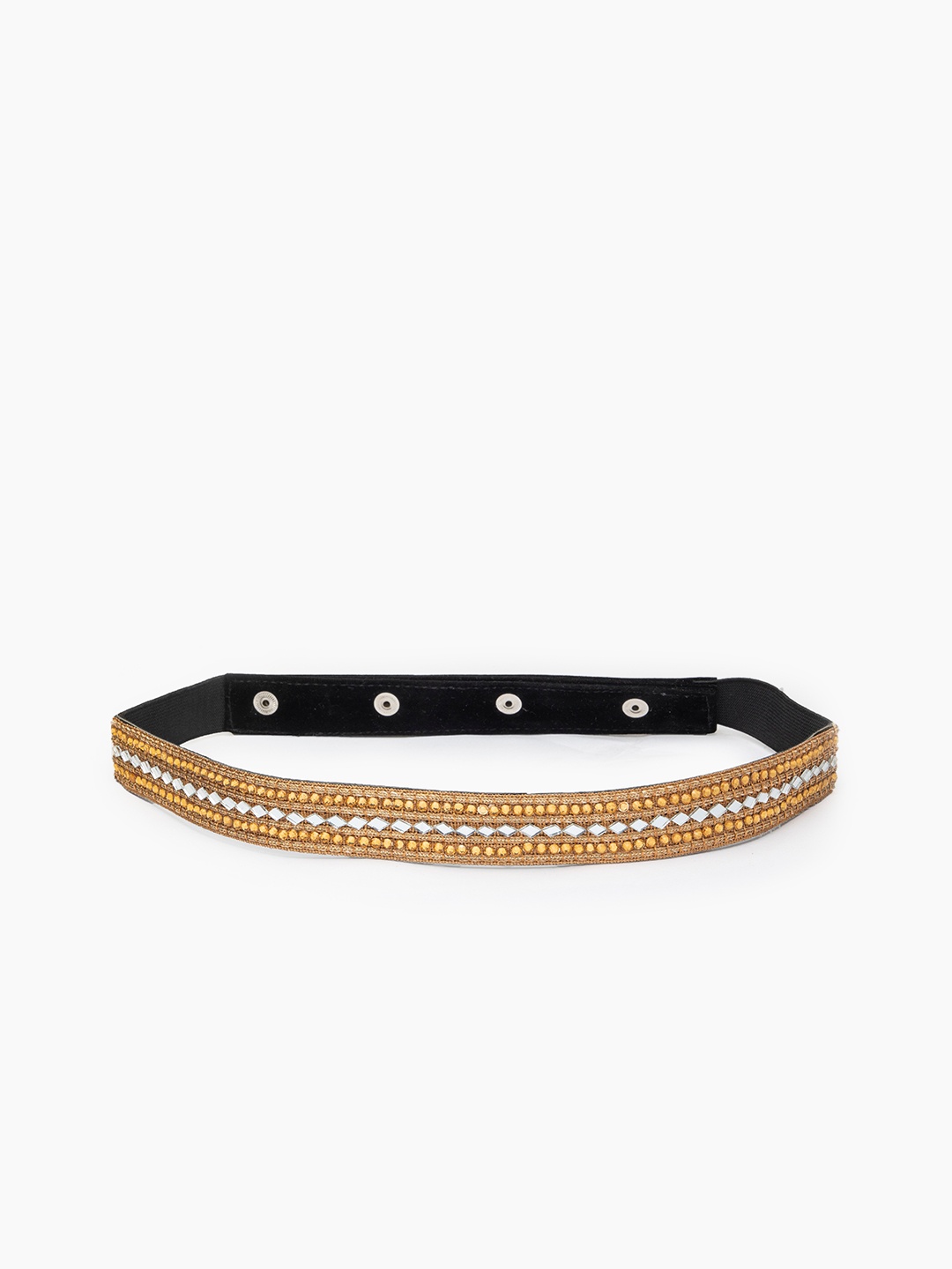 

DEEBACO Women Gold-Toned Embellished Statement Belt